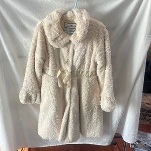 american widgeon kids faux fur coat rn# 99310 girls size 6X